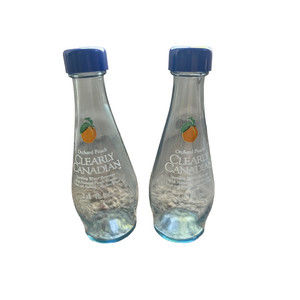 Vintage 90’s Clearly Canadian Glass Salt & Pepper Shakers